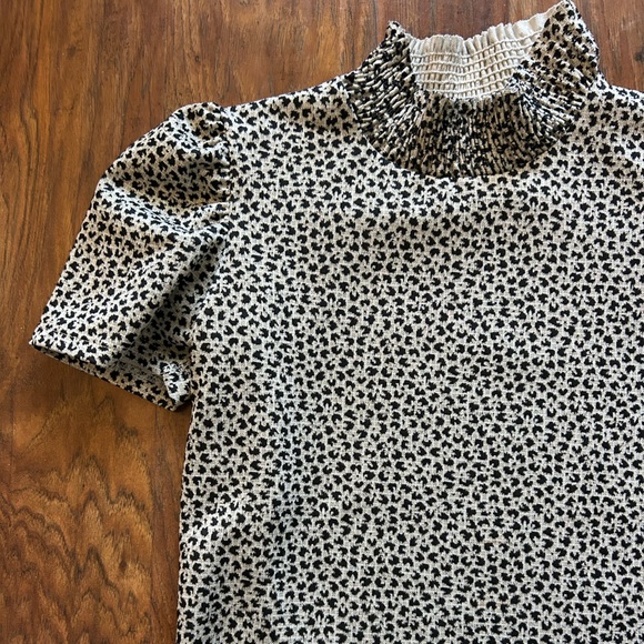 Zara Leopard Print High Neck Bliuse Women’s Size Medium - Picture 3 of 8